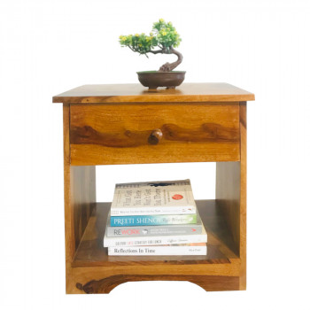 Amaltas Sheesham Wood Bedside Table One Drawer