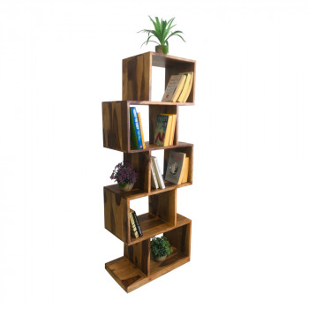 Amaltas Zig Zag-M Bookcase cum Showpiece Stand