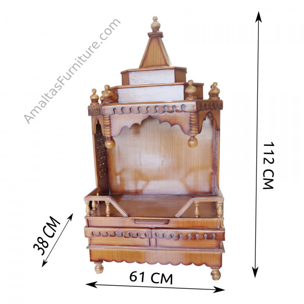 Amaltas Large Teak Wood Temple for Home