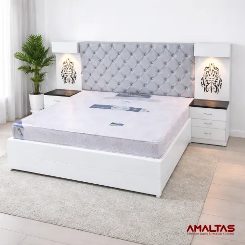 Amaltas Double Bed with Lamps – Bed in Dehradun