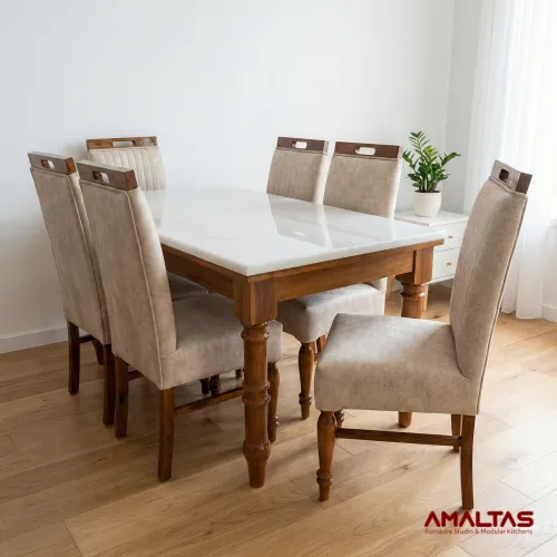 Amaltas Crown Onyx Marble top Dining Set – Dining Table in Dehradun