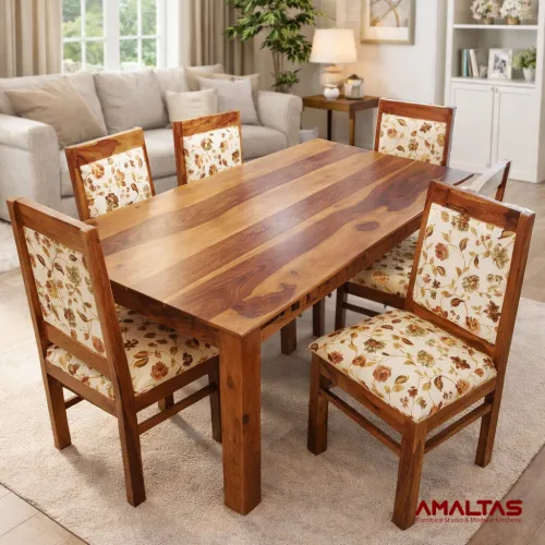 Amaltas Sheesham wood back cushion dining – Dining Table in Dehradun
