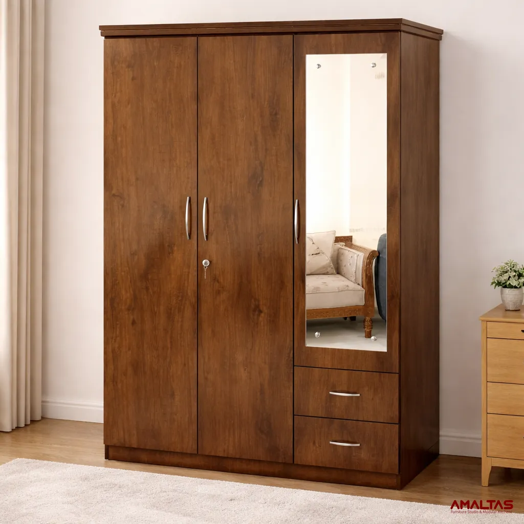 Amaltas Three Door Engineering Wood Wardrobe – Wardrobe in Dehradun