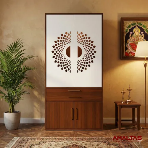 Amaltas Big Size Temple with Cabinet Storage – Wardrobe in Dehradun
