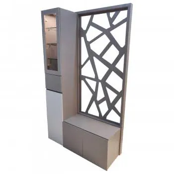 Amaltas Living Room Wooden Partition