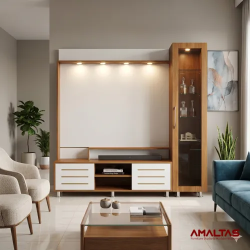 Amaltas TV Unit with Side Storage – TV Unit in Dehradun