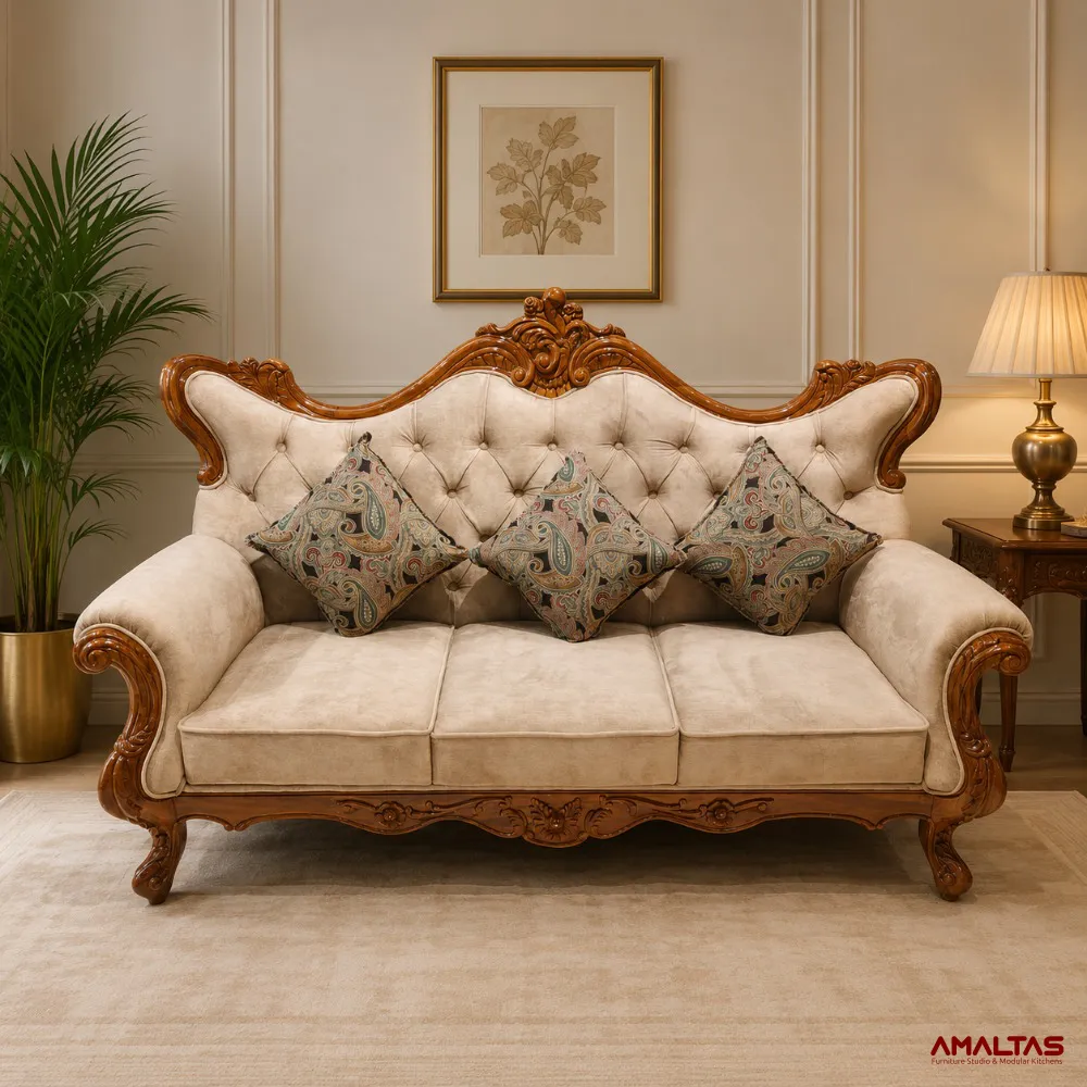 Amaltas Pure Sagwan Teak Hand Carved Sofa – Sofa in Dehradun