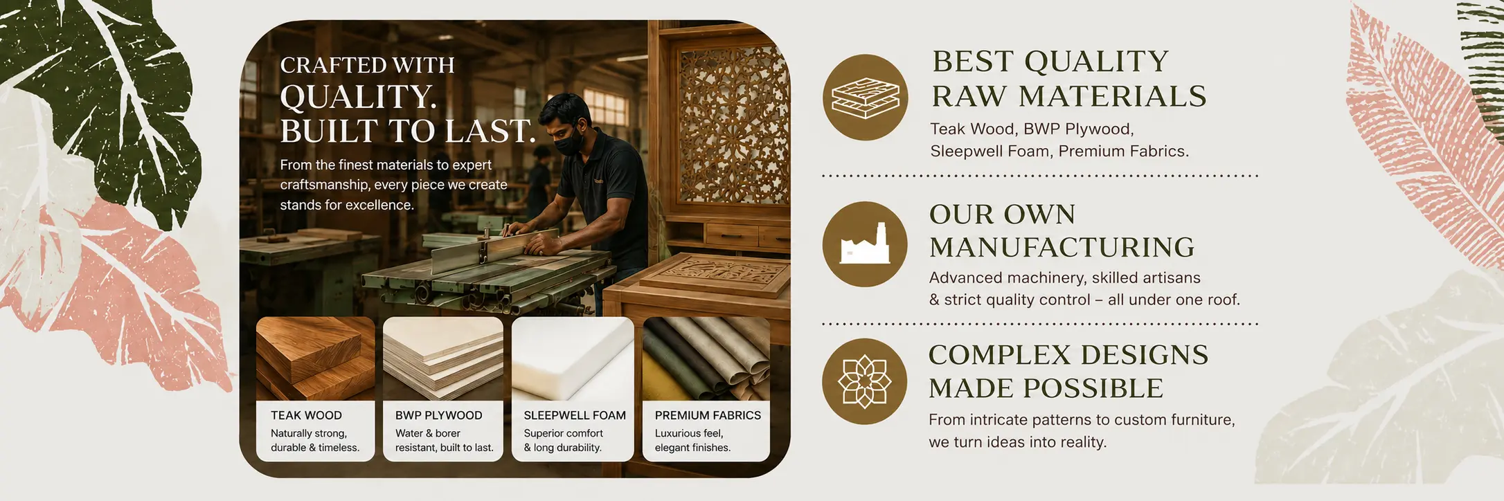 Premium handcrafted furniture by Amaltas, Dehradun