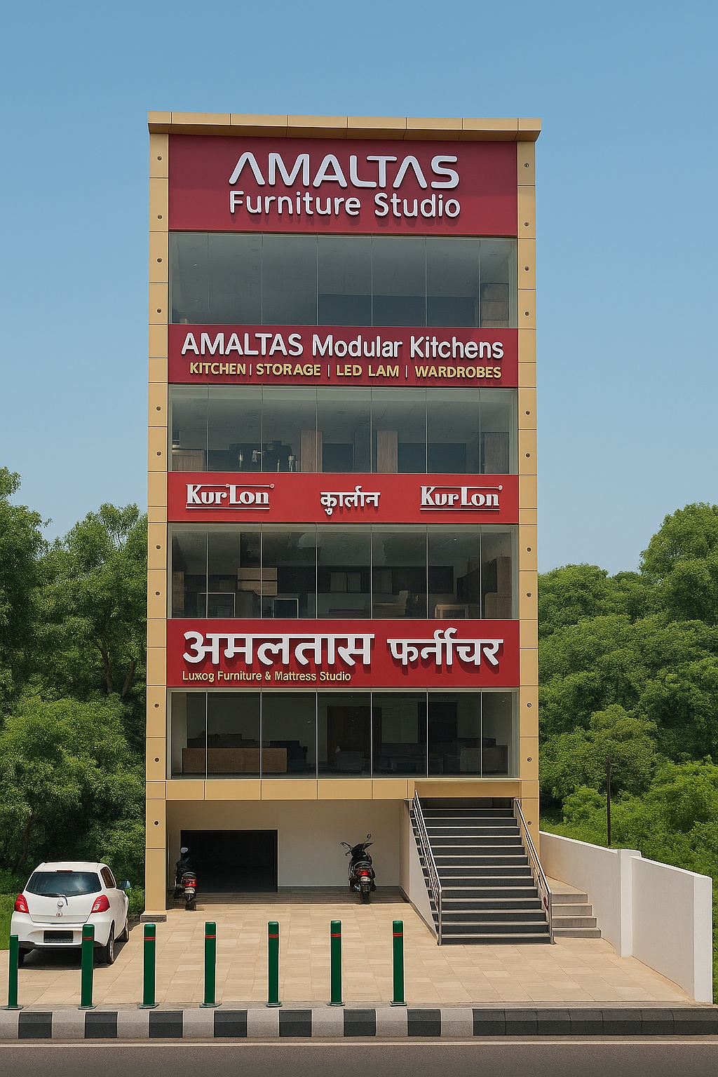 Amaltas Furniture showroom on GMS Road, Dehradun