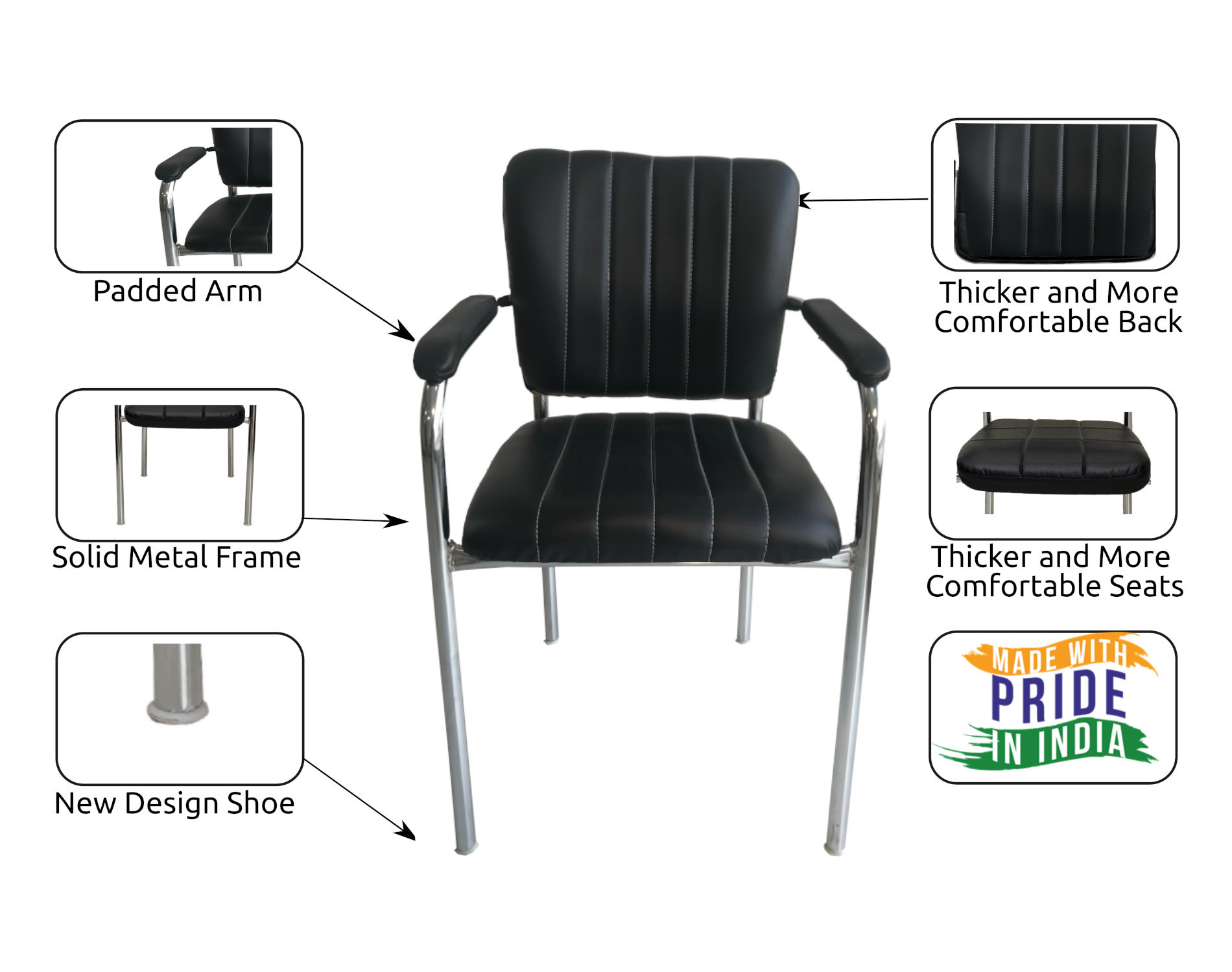 Amaltas® Visitor Chair with Arms (Set of 2)