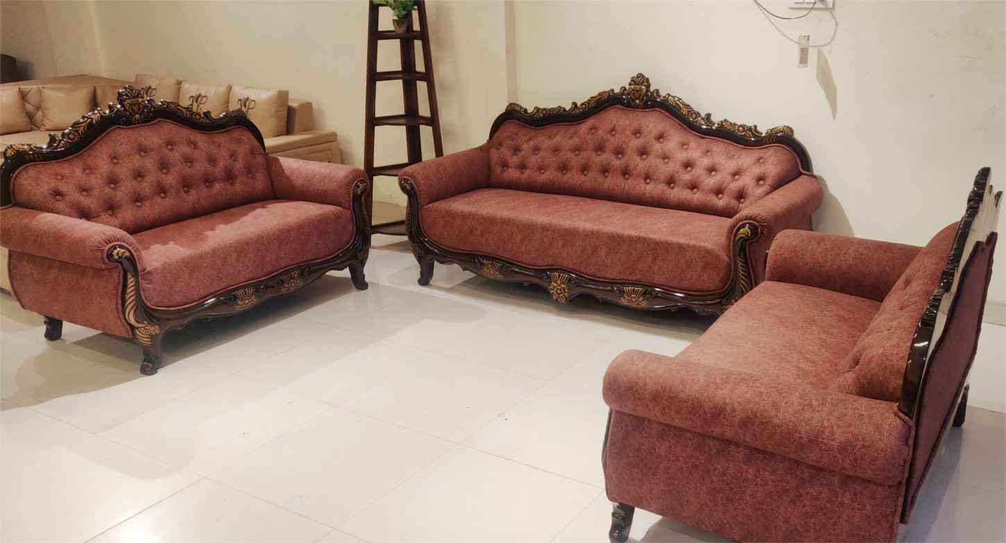 Amaltas Royal Carving Sofa Set