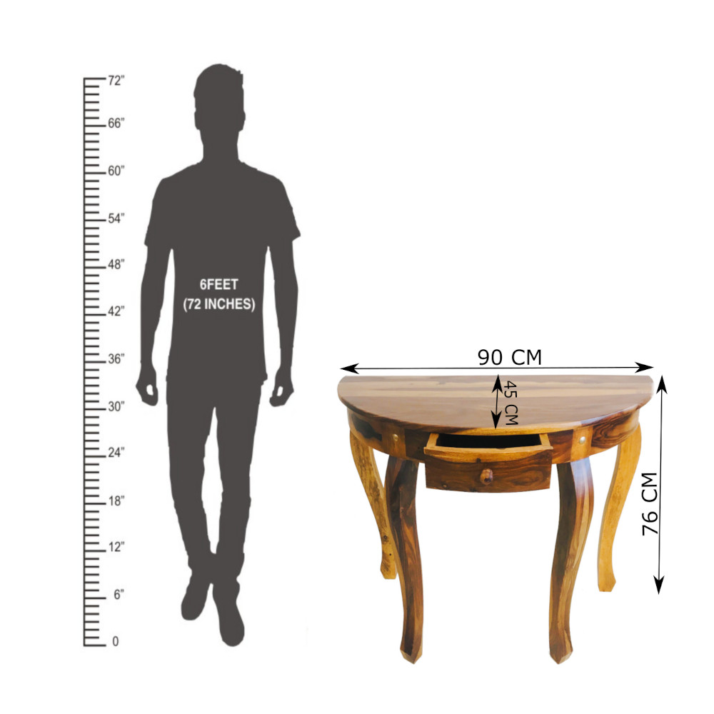 Amaltas Round Console cum Study Table