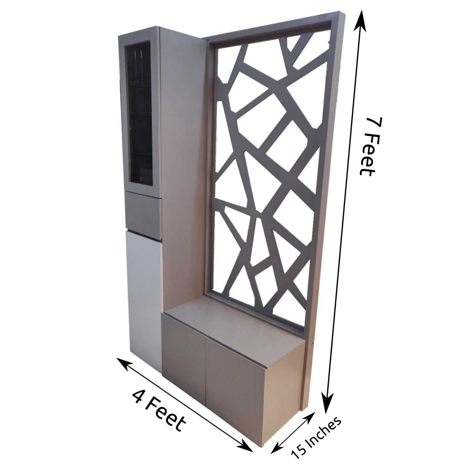 Amaltas Living Room Wooden Partition