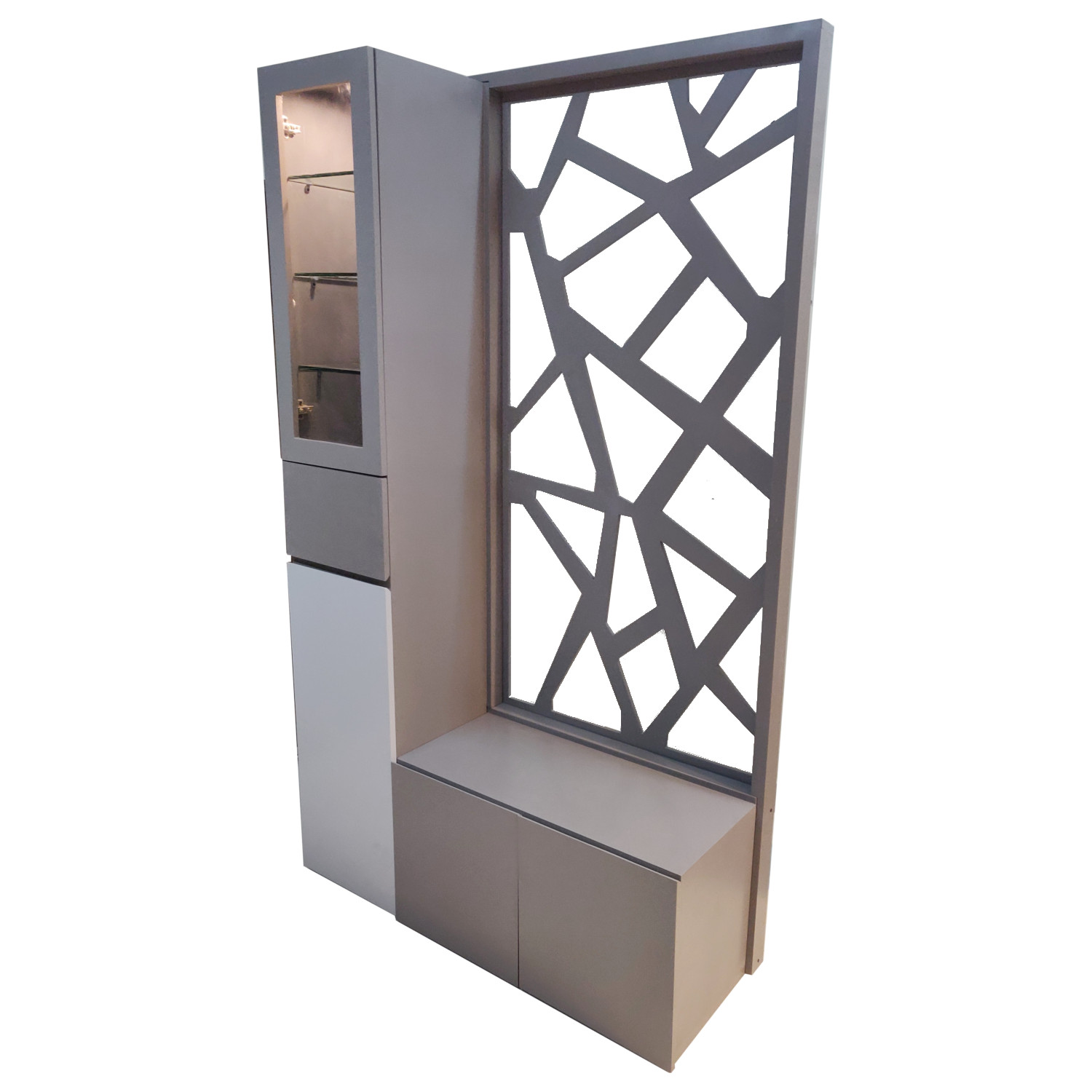 Amaltas Living Room Wooden Partition