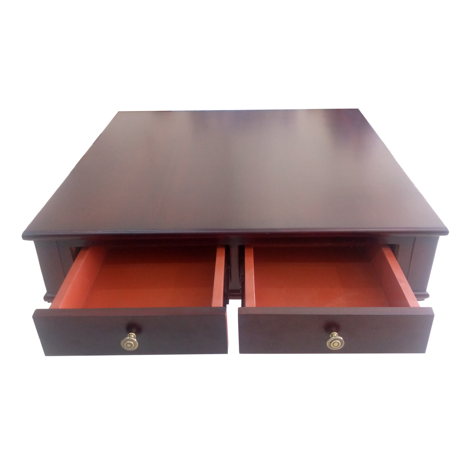 Amaltas Teak Wood Center Table with 4 Drawers