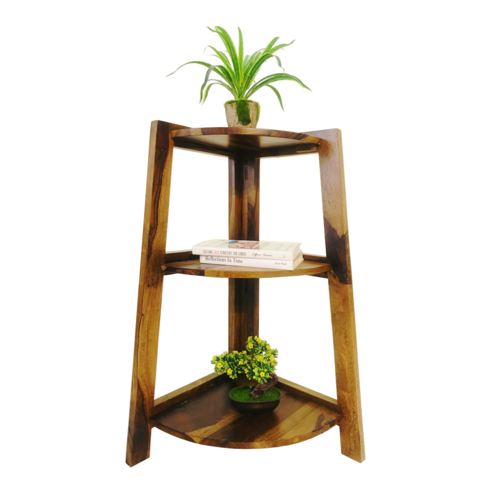 Amaltas Foldable Sheesham Wood Side Corner Stand