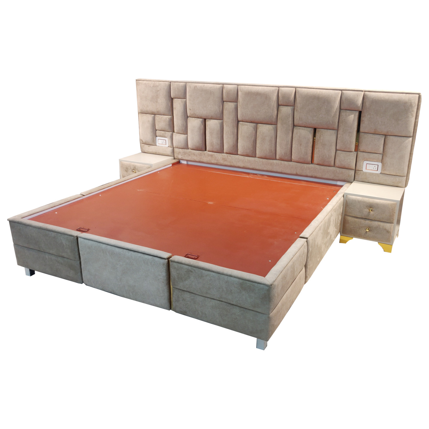 Amaltas Signature Double Bed with Side Tables and Box Storage