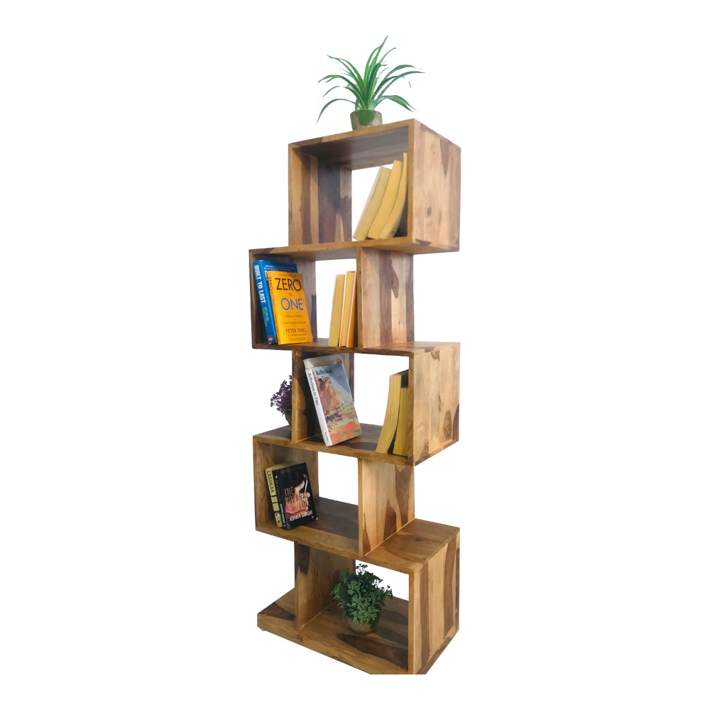 Amaltas Zig Zag-M Bookcase cum Showpiece Stand