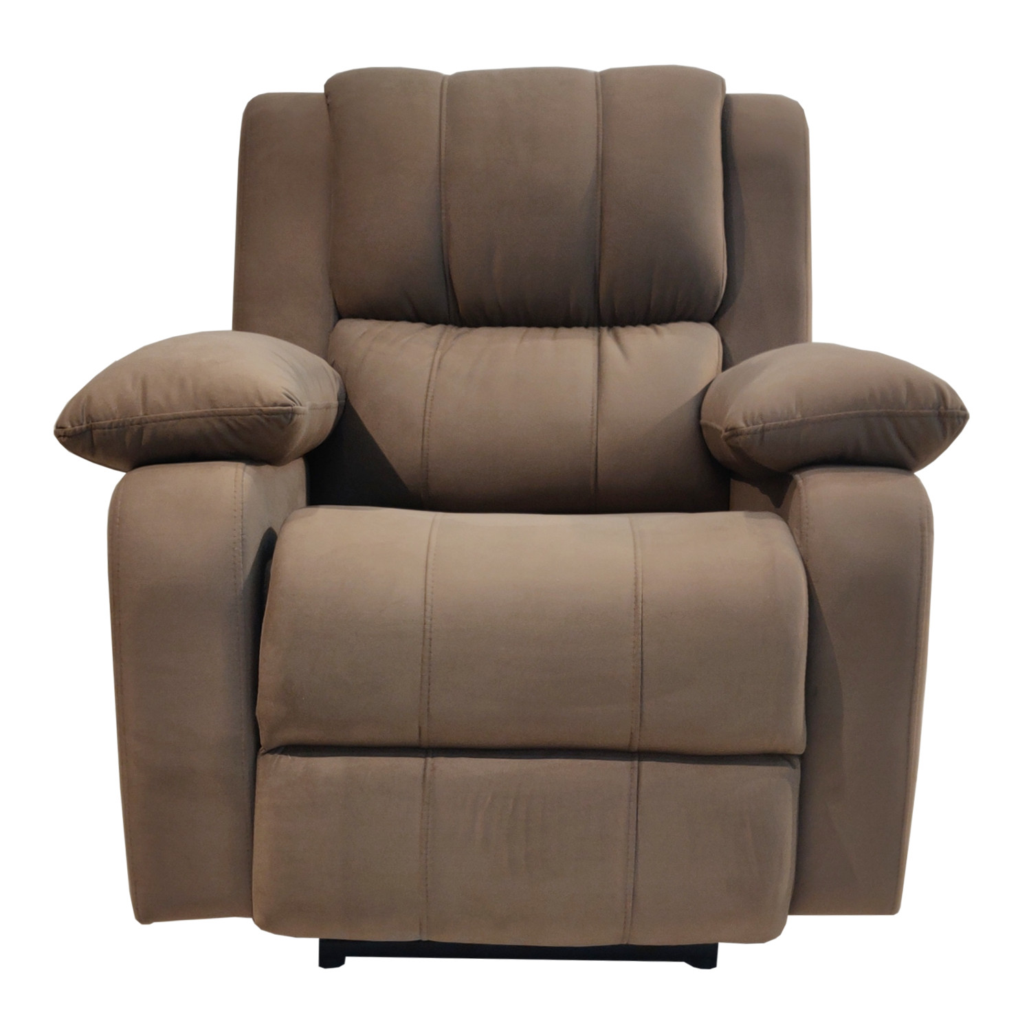 Amaltas Motorized Electric Powered Dark Brown Velvet Fabric Recliner