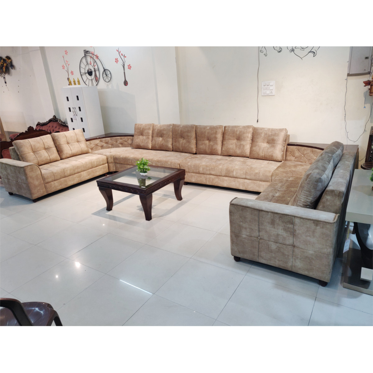 Amaltas U Shaped Extra Large Sofa | 14 Seater