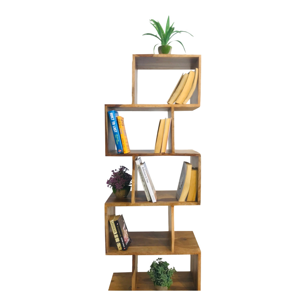 Amaltas Zig Zag-M Bookcase cum Showpiece Stand