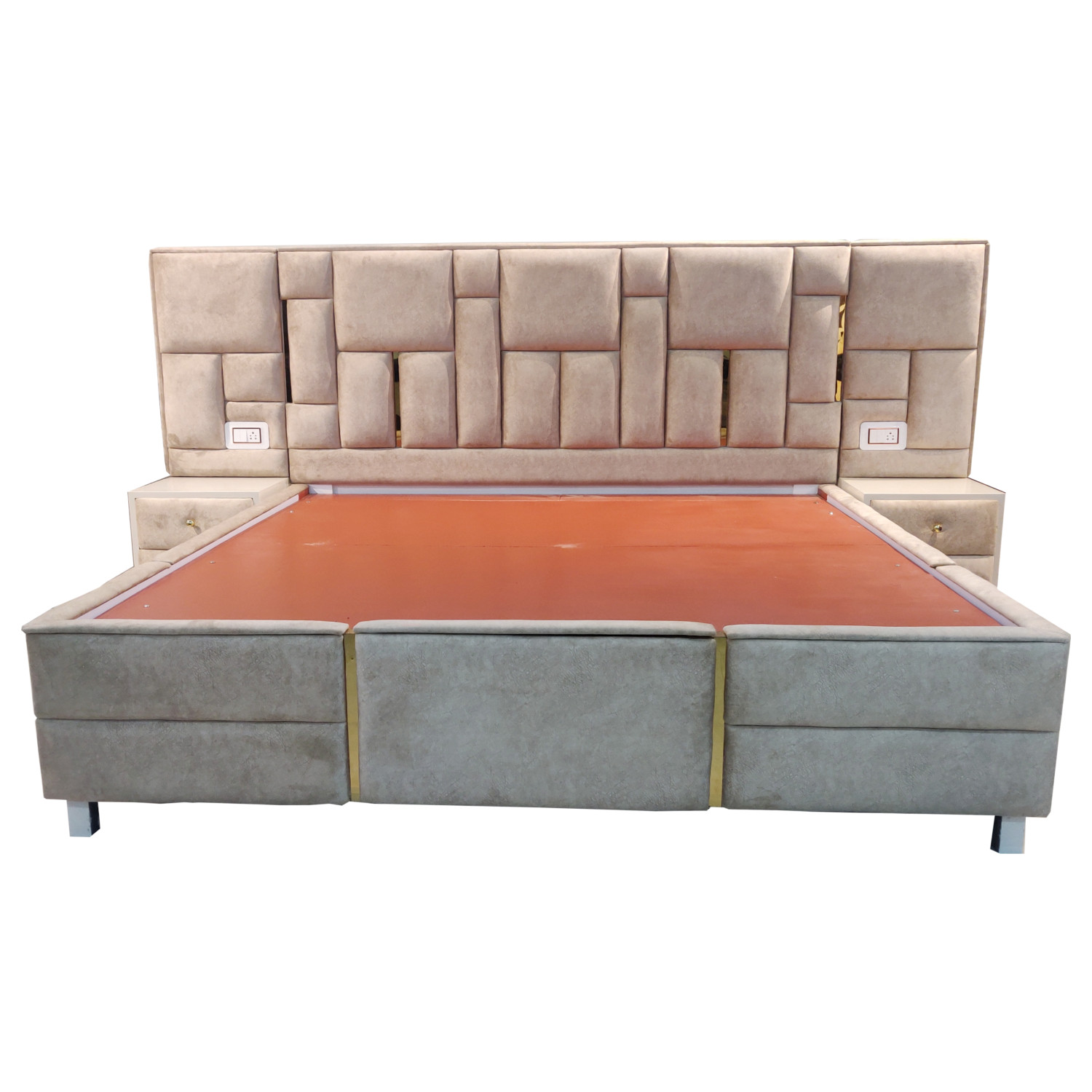 Amaltas Signature Double Bed with Side Tables and Box Storage