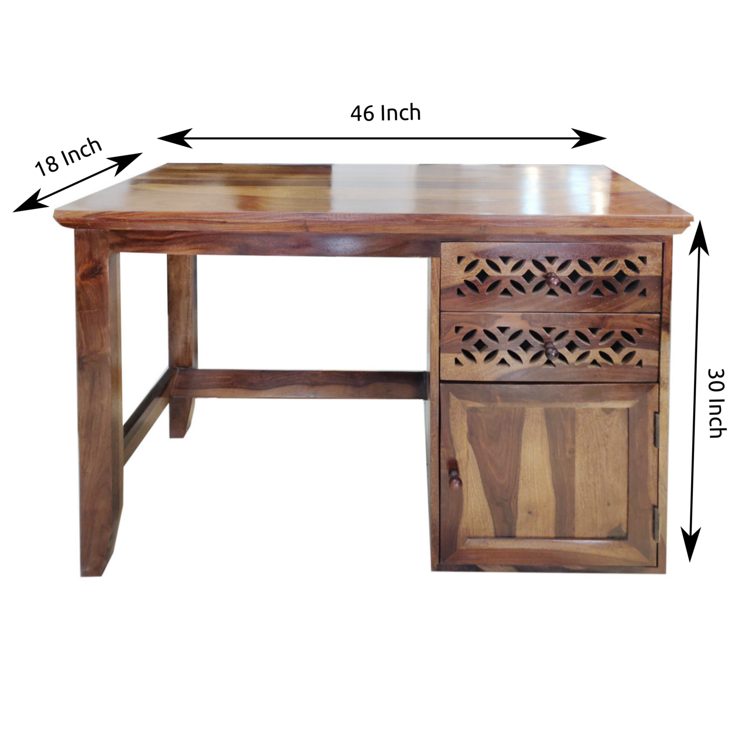 Amaltas Sheesham Wood Study Table with Storage