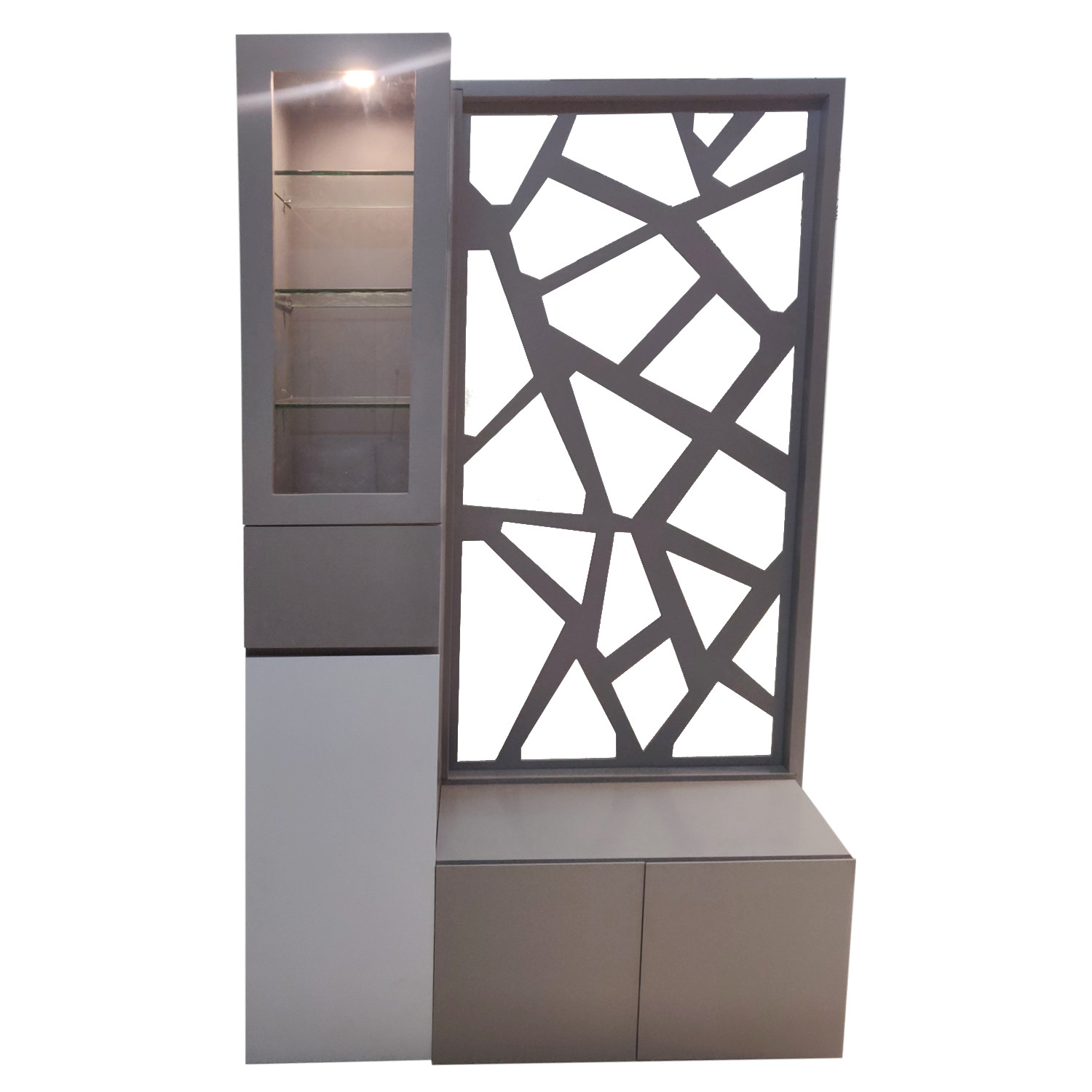 Amaltas Living Room Wooden Partition