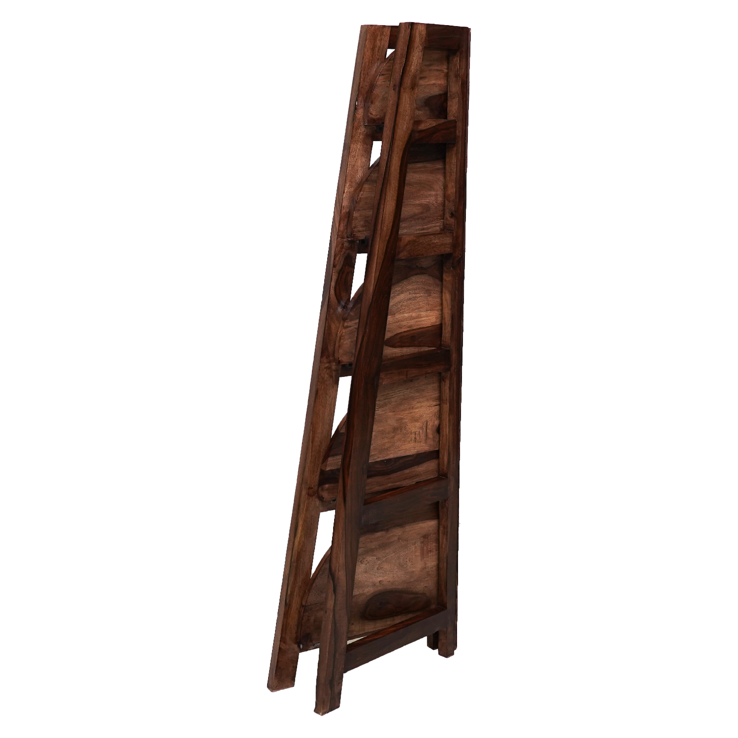 Amaltas Sheesham Wood Corner Stand cum Book Display