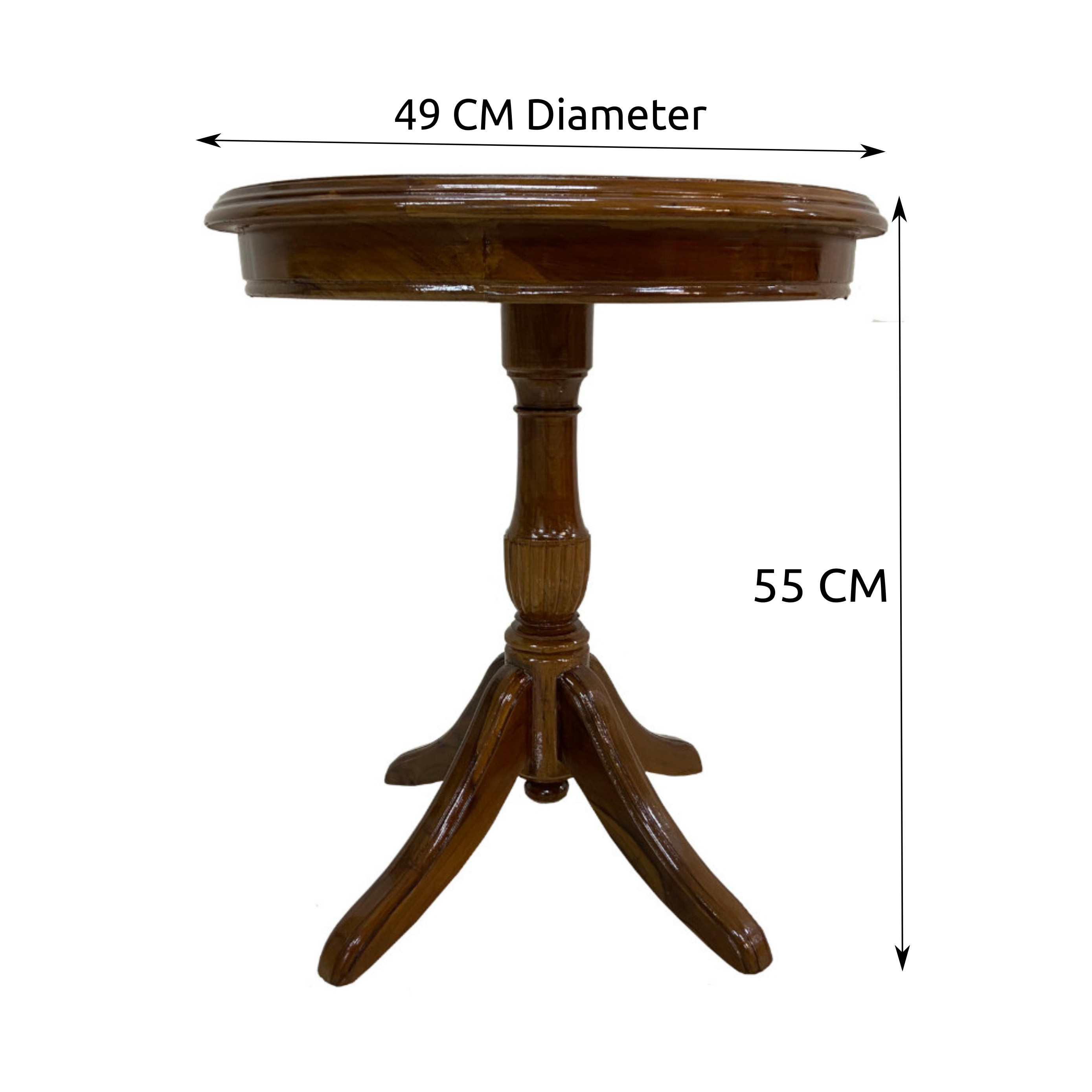 Amaltas Teak Wood Round Coffee Table
