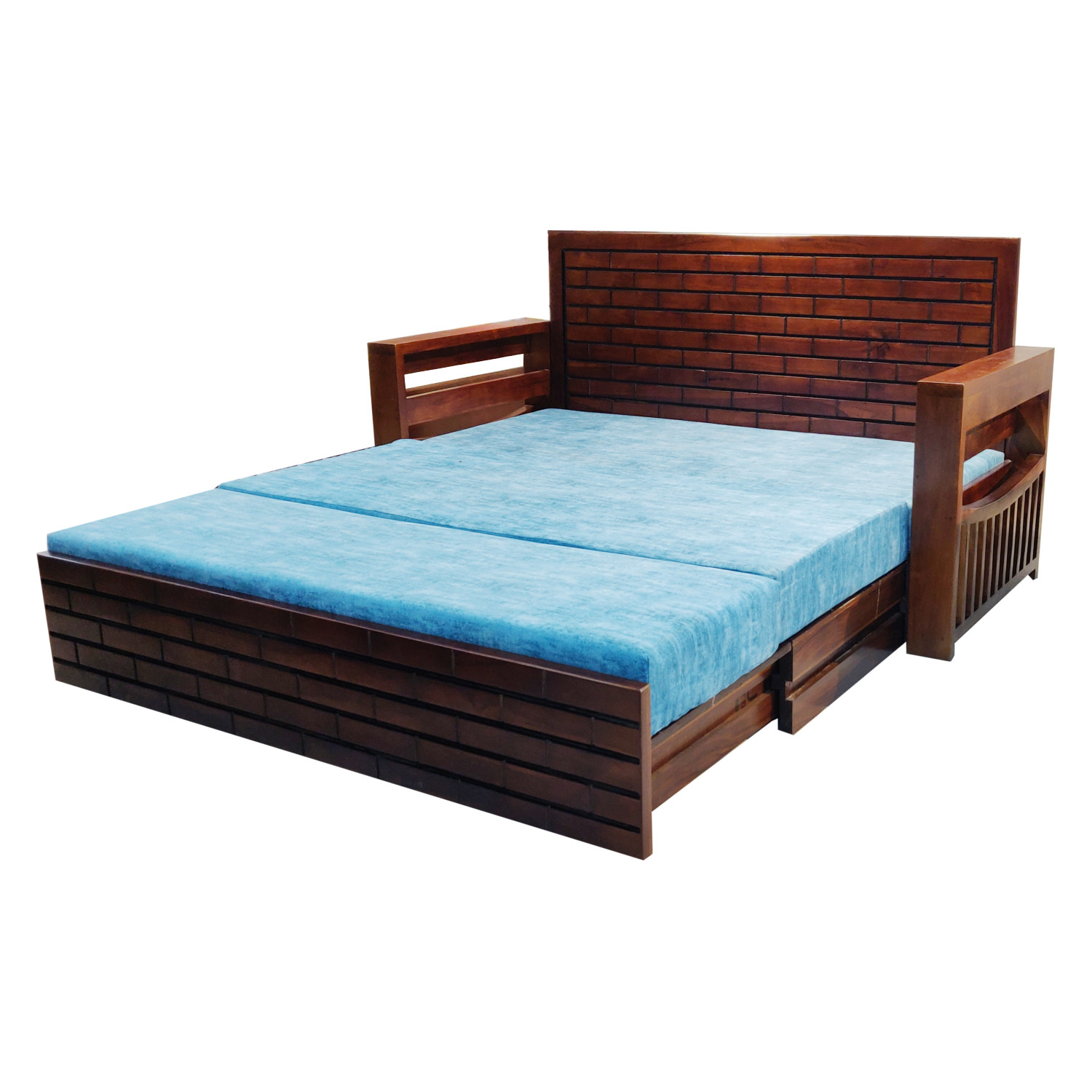 Amaltas Sofa Cum Bed in Teak Wood