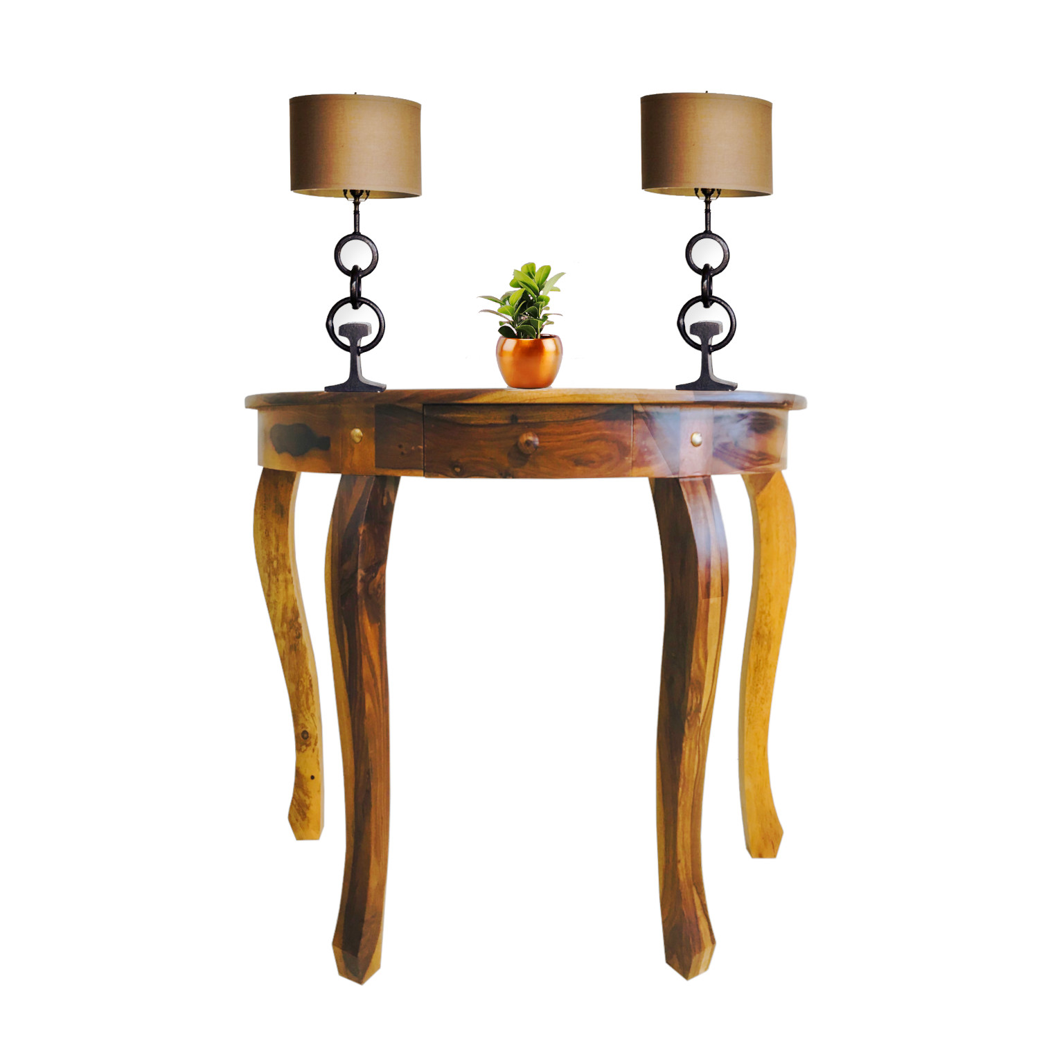 Amaltas Round Console cum Study Table