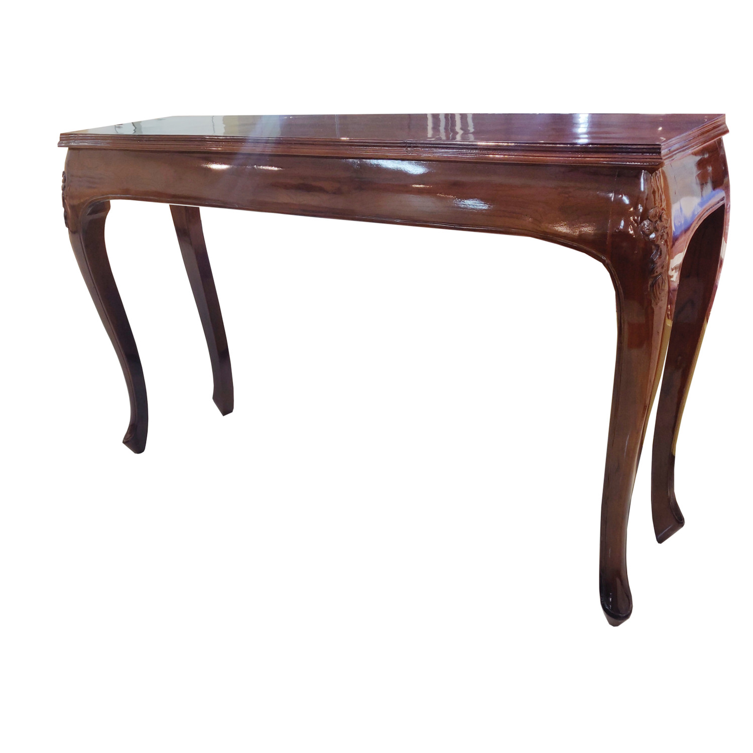 Amaltas Teak Wood Console with Hand Carving