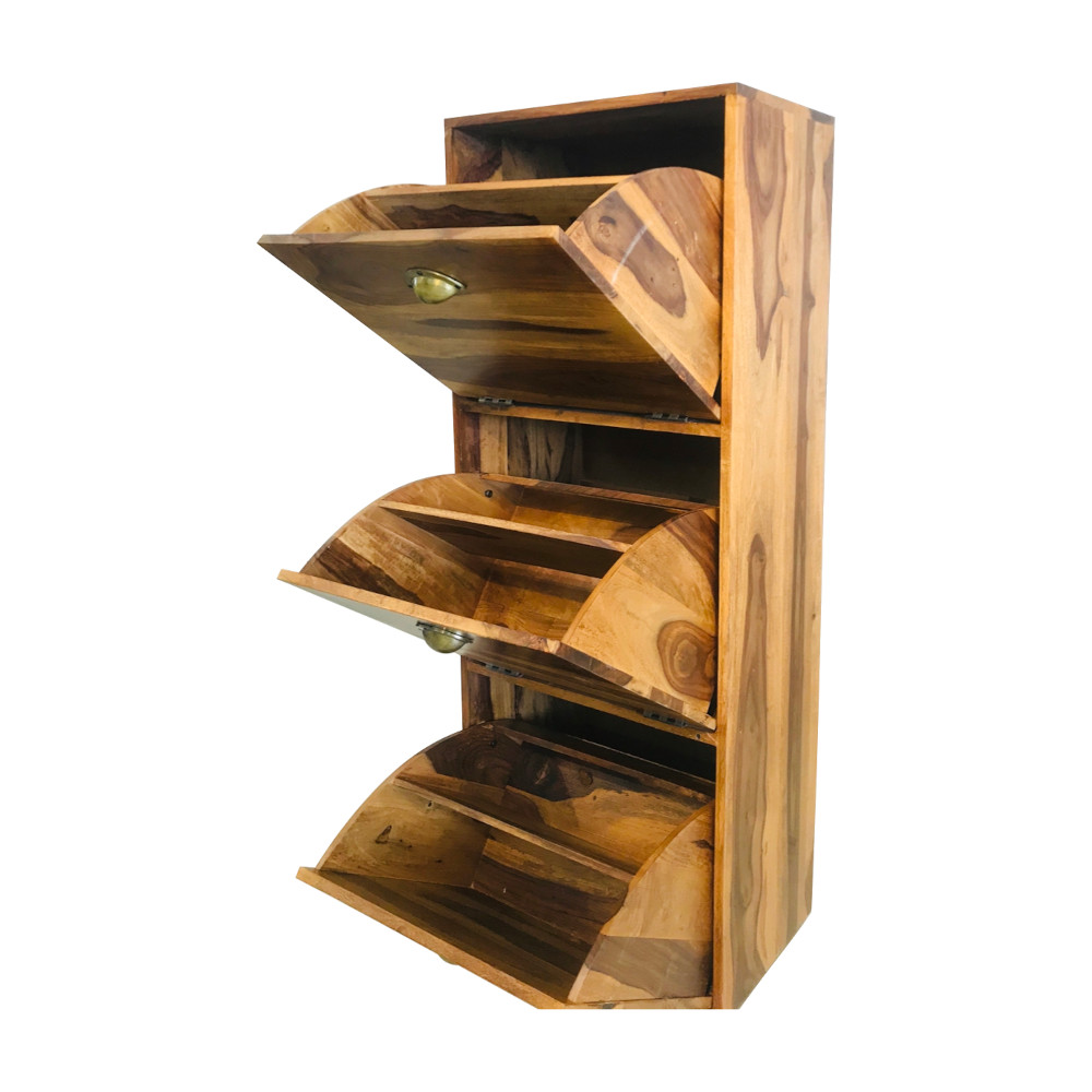 Amaltas Sheesham Wood Shoe Rack
