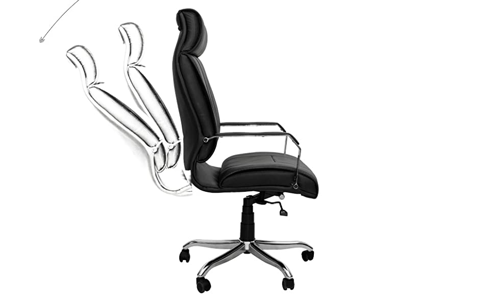 Amaltas chromium steel luxury office chair