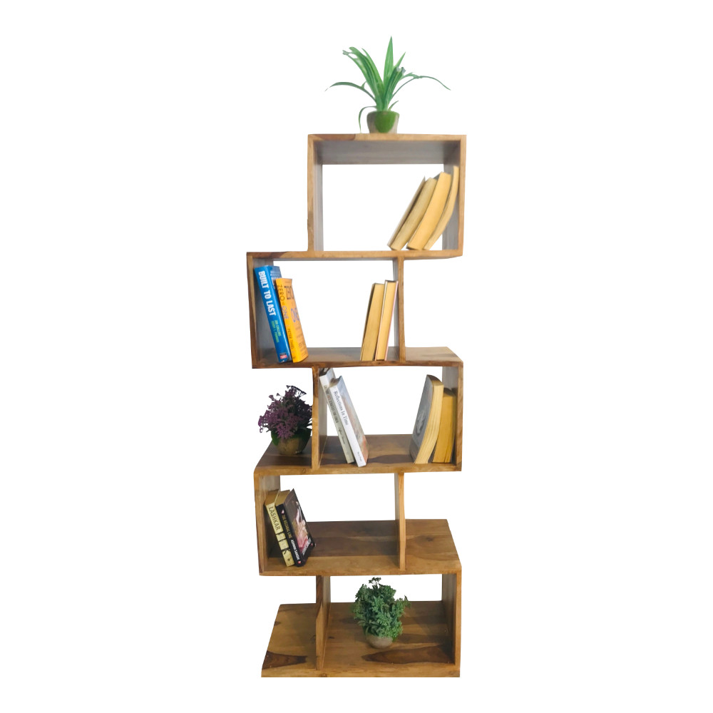 Amaltas Zig Zag-M Bookcase cum Showpiece Stand