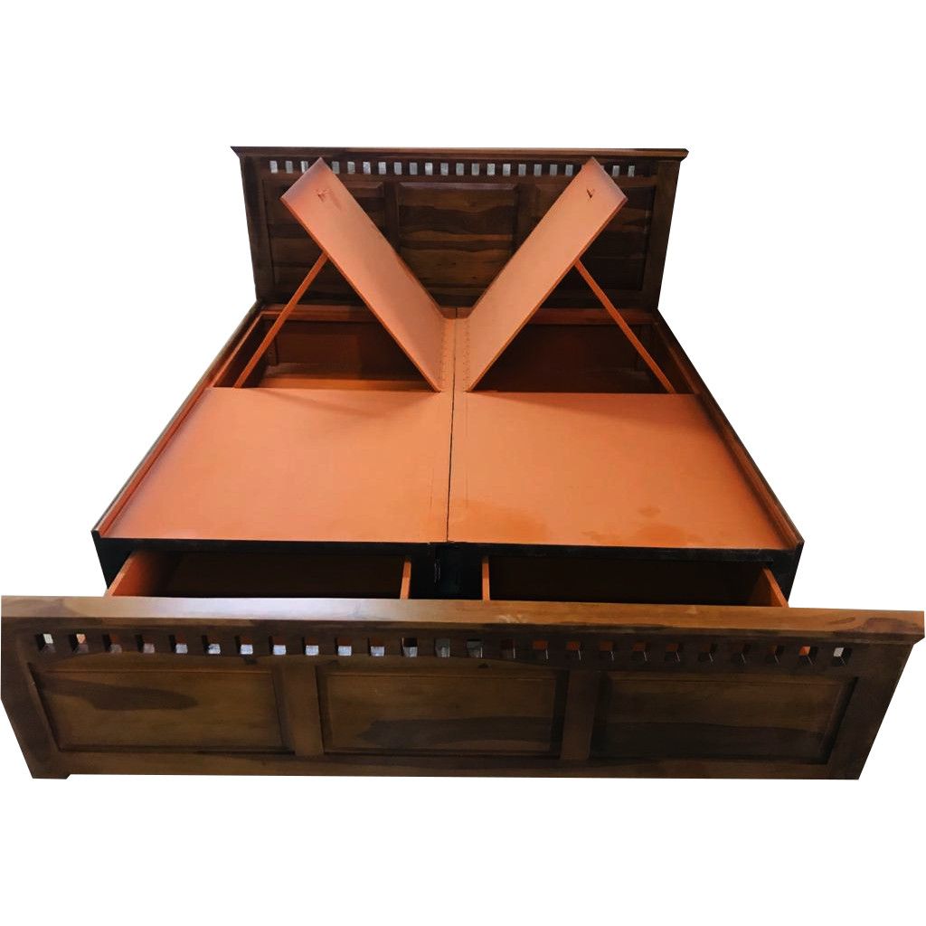 Amaltas Solid Sheesham Wood Kuber Bed