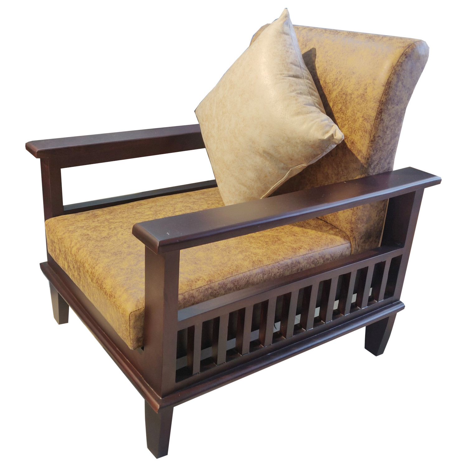 Amaltas Teak Wood Magazine Sofa Set