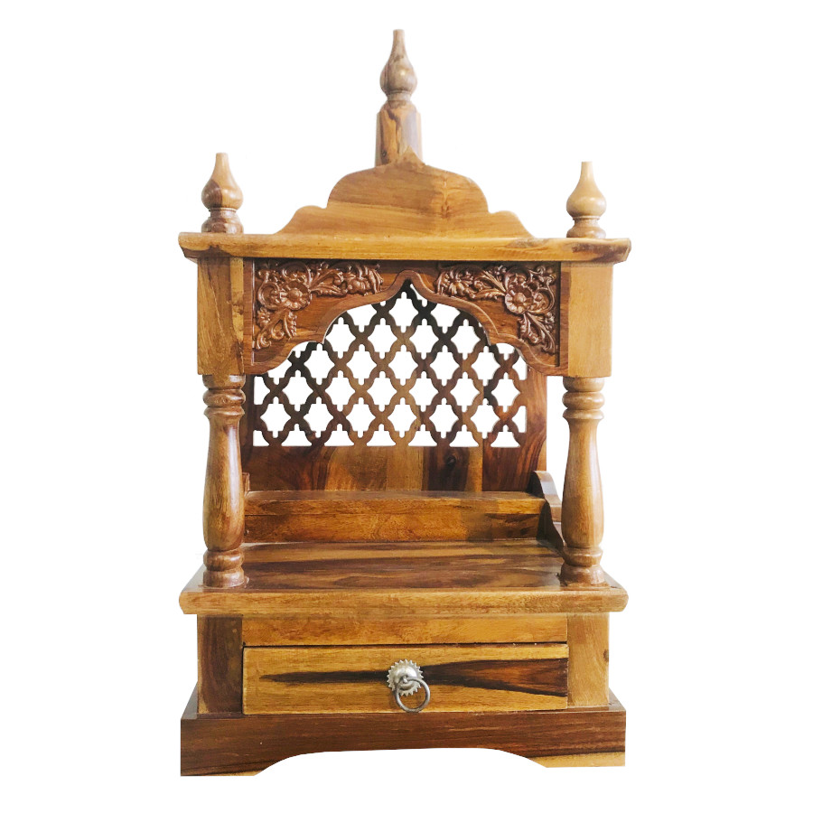 Amaltas Carved Sheesham Wood Temple