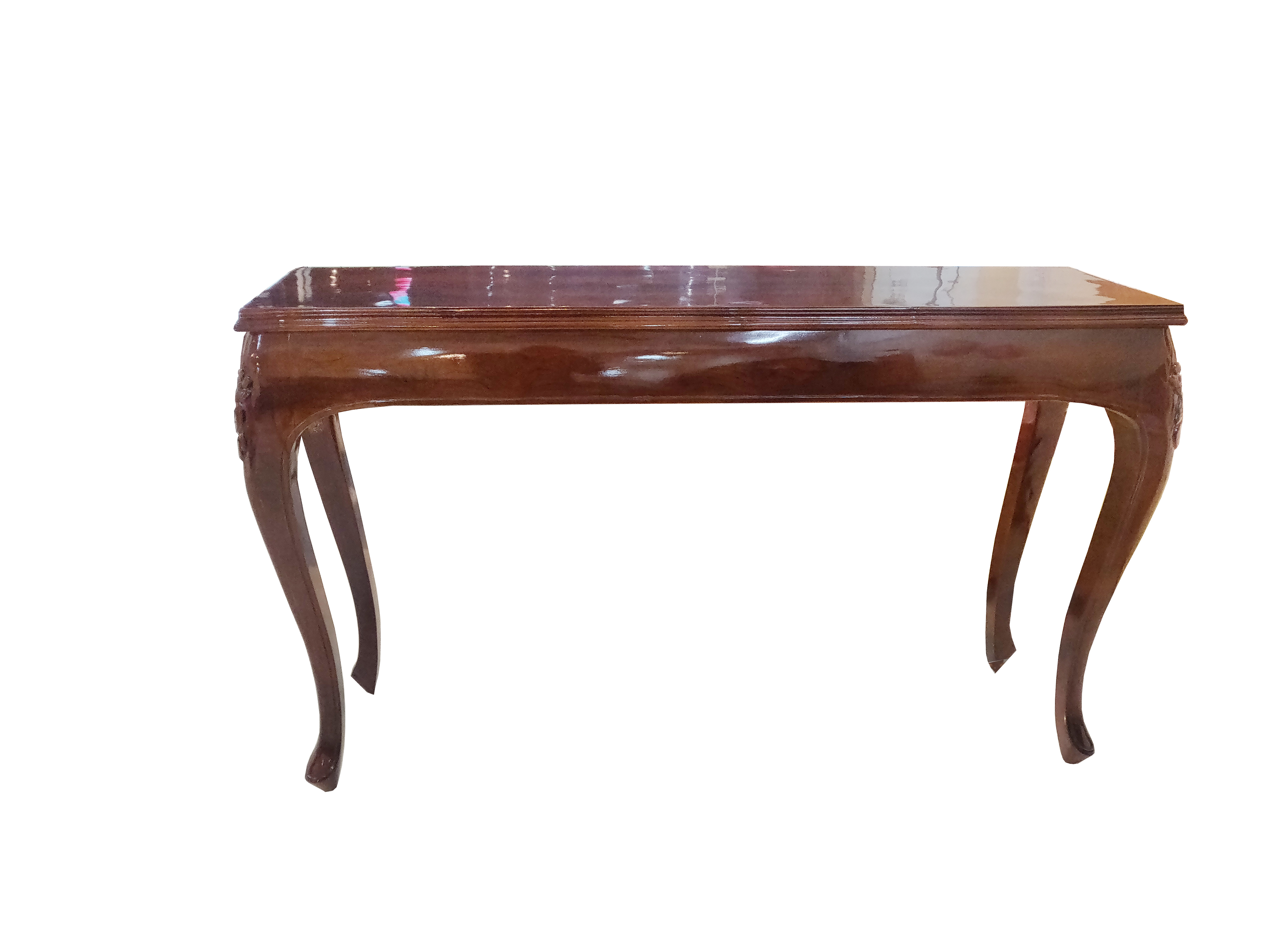 Amaltas Teak Wood Console with Hand Carving
