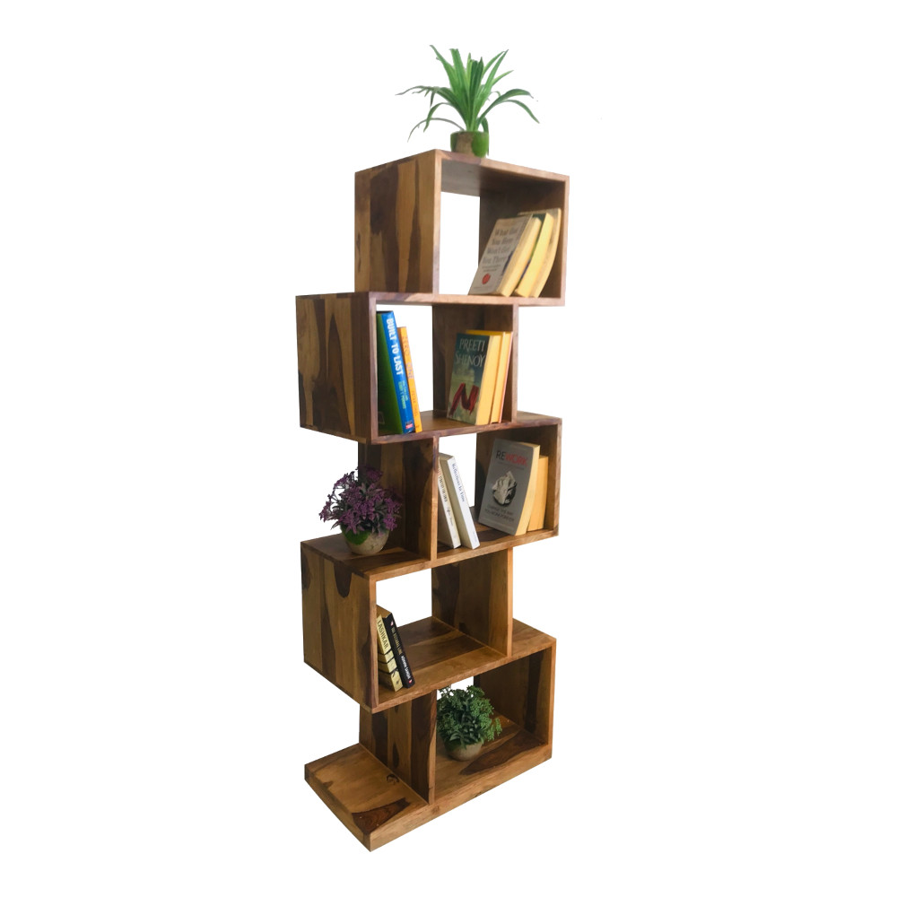 Amaltas Zig Zag-M Bookcase cum Showpiece Stand