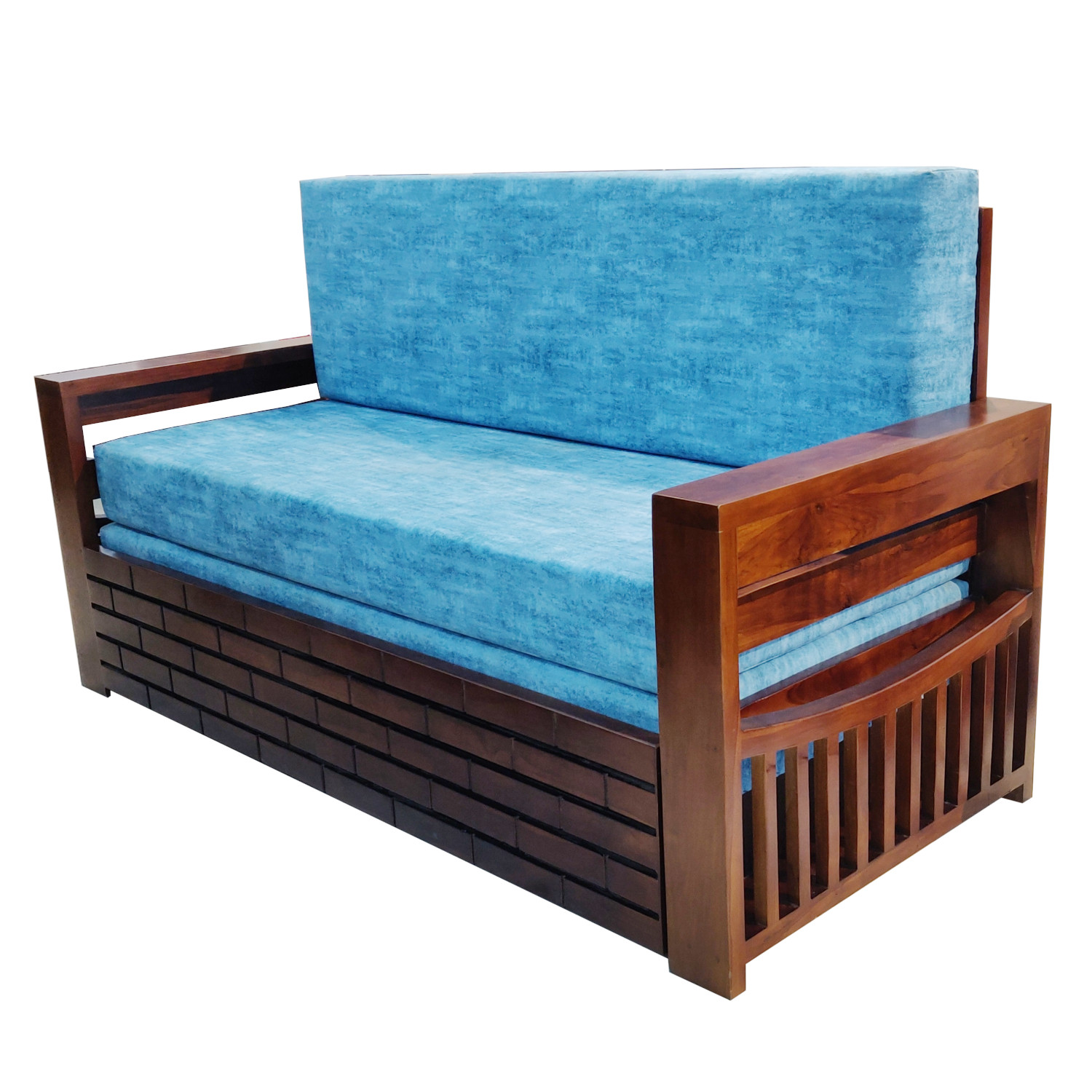 Amaltas Sofa Cum Bed in Teak Wood