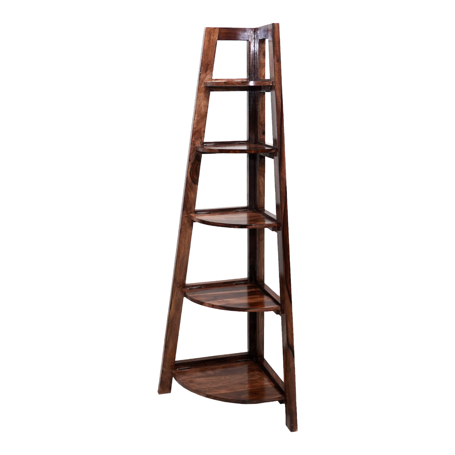 Amaltas Sheesham Wood Corner Stand cum Book Display