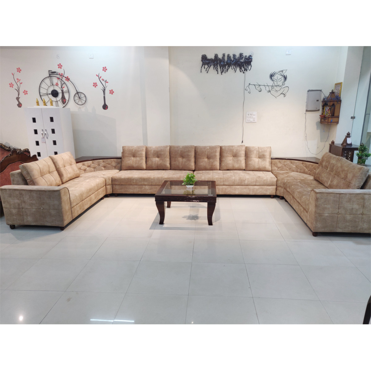 Amaltas U Shaped Extra Large Sofa | 14 Seater